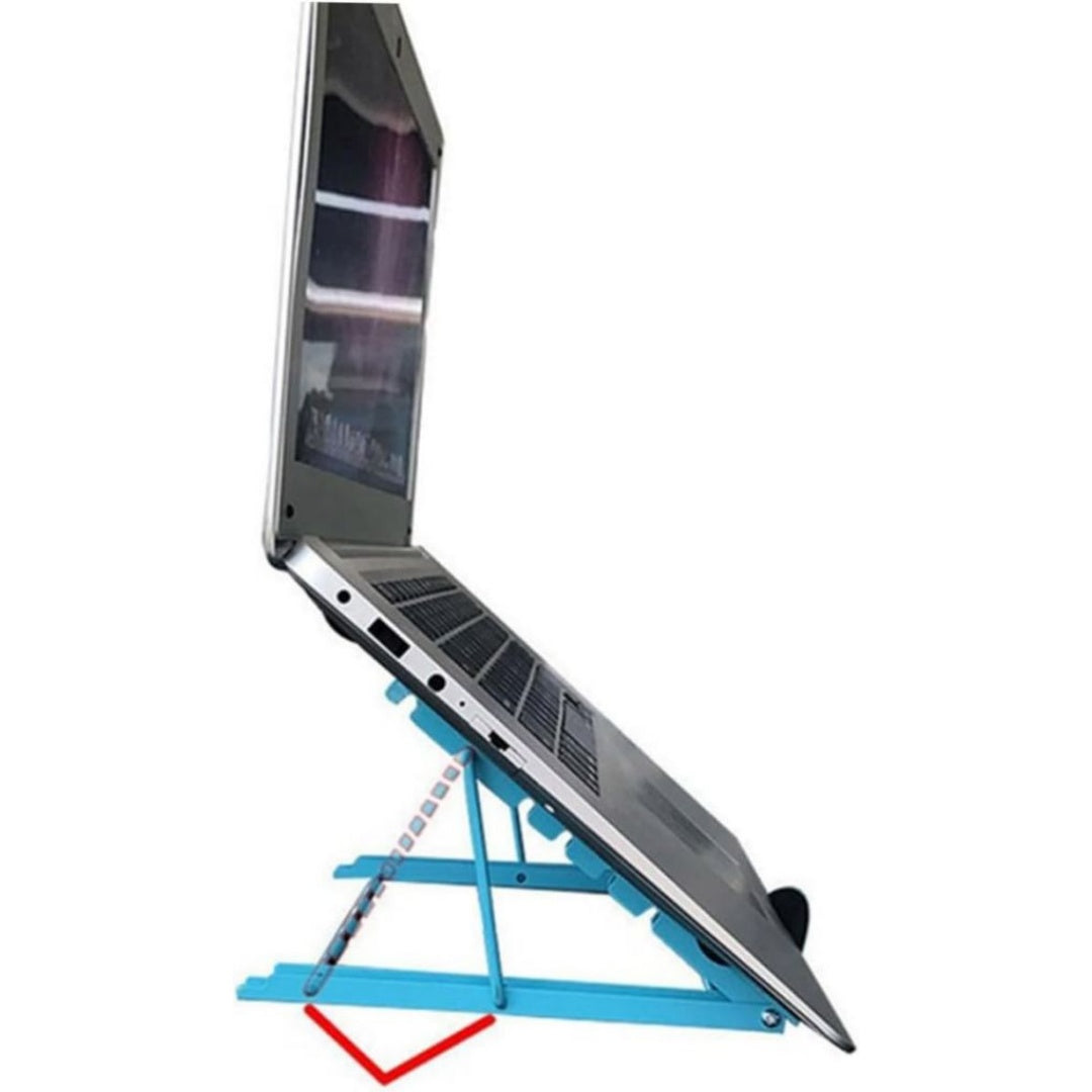 Rutschfestes Laptopstaender fuer den aus Stahl