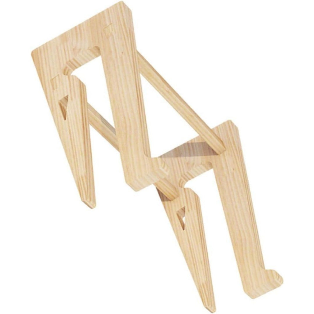 Ergonomisches Laptopstaender aus Holz fuer das Buero